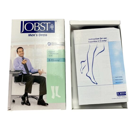 Jobst Mens Dress Knee High Medium Compression Socks Closed Toe Lot of 4 - Picture 11 of 16